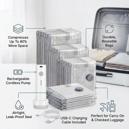 🧳 Save 80% Space Instantly – Vacuum Storage Bags (With Pump) –⏰ Limited-time 50% off