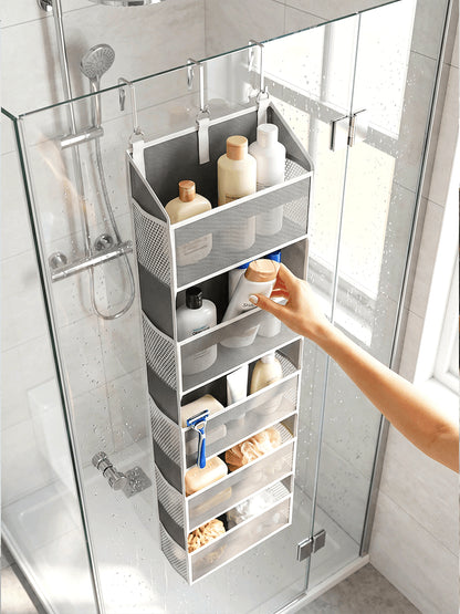 5-Tier Over Door Hanging Storage Organizer | Space Saving Closet Hanging Bag