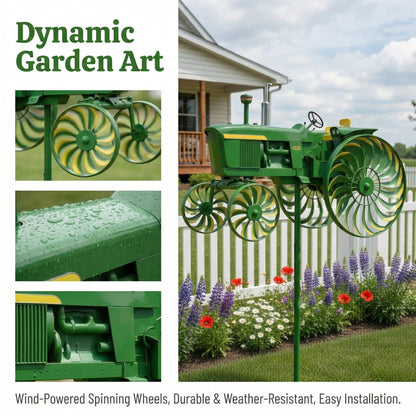 Vintage Tractor Wind Spinner – Bring Farmhouse Charm To Your Garden🏡🎁