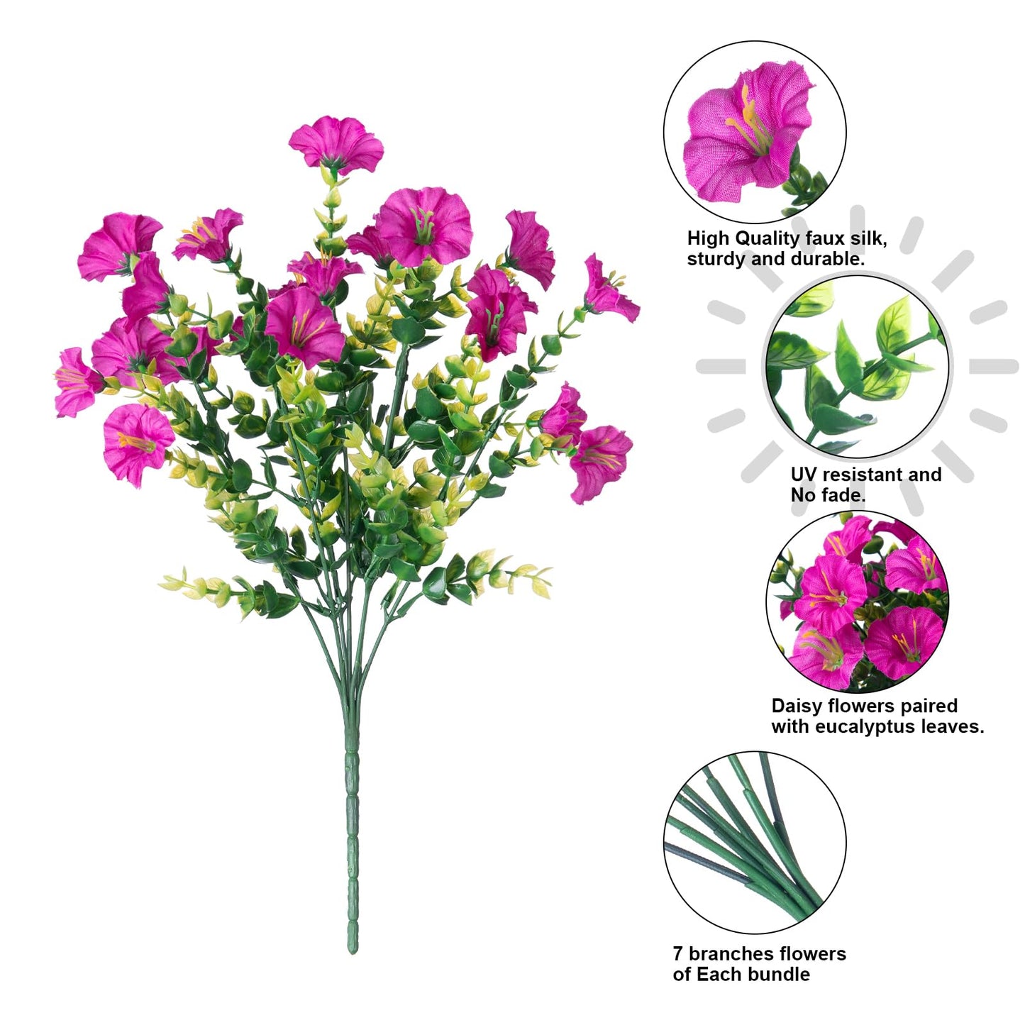 🔥Last Day Each Only $2.99🔥UV Resistant Artificial Petunias Flowers