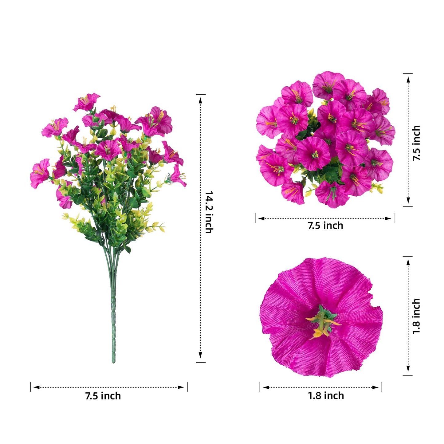 🔥Last Day Each Only $2.99🔥UV Resistant Artificial Petunias Flowers