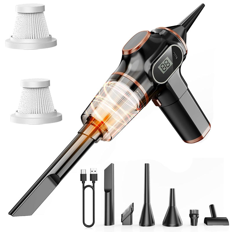 Insanely Powerful Cordless Car Vacuum — 19000Pa, 6-in-1 Deep-Clean System