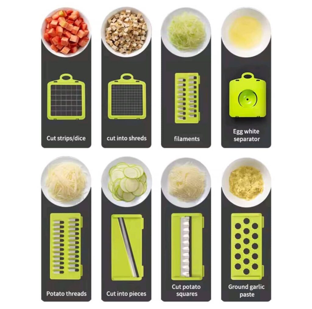 16-in-1 Premium Veggies Chopper – Effortless Vegetable & Fruit Preparation for Your Kitchen