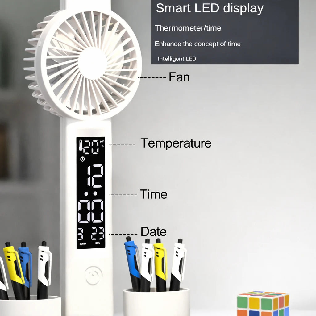 🔥Desktop Desk Lamp Fan with Smart LED Display & Touch Control