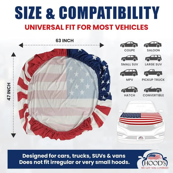 🎉🔥🔥American Car Hood Flag🦅