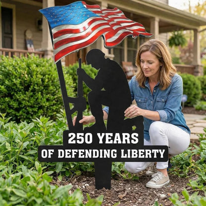 🇺🇸 🎉 Limited Time Offer: Celebrate 250 Years of American Liberty 🇺🇸🪖 | Patriotic Garden Stake – Now with Special Discount