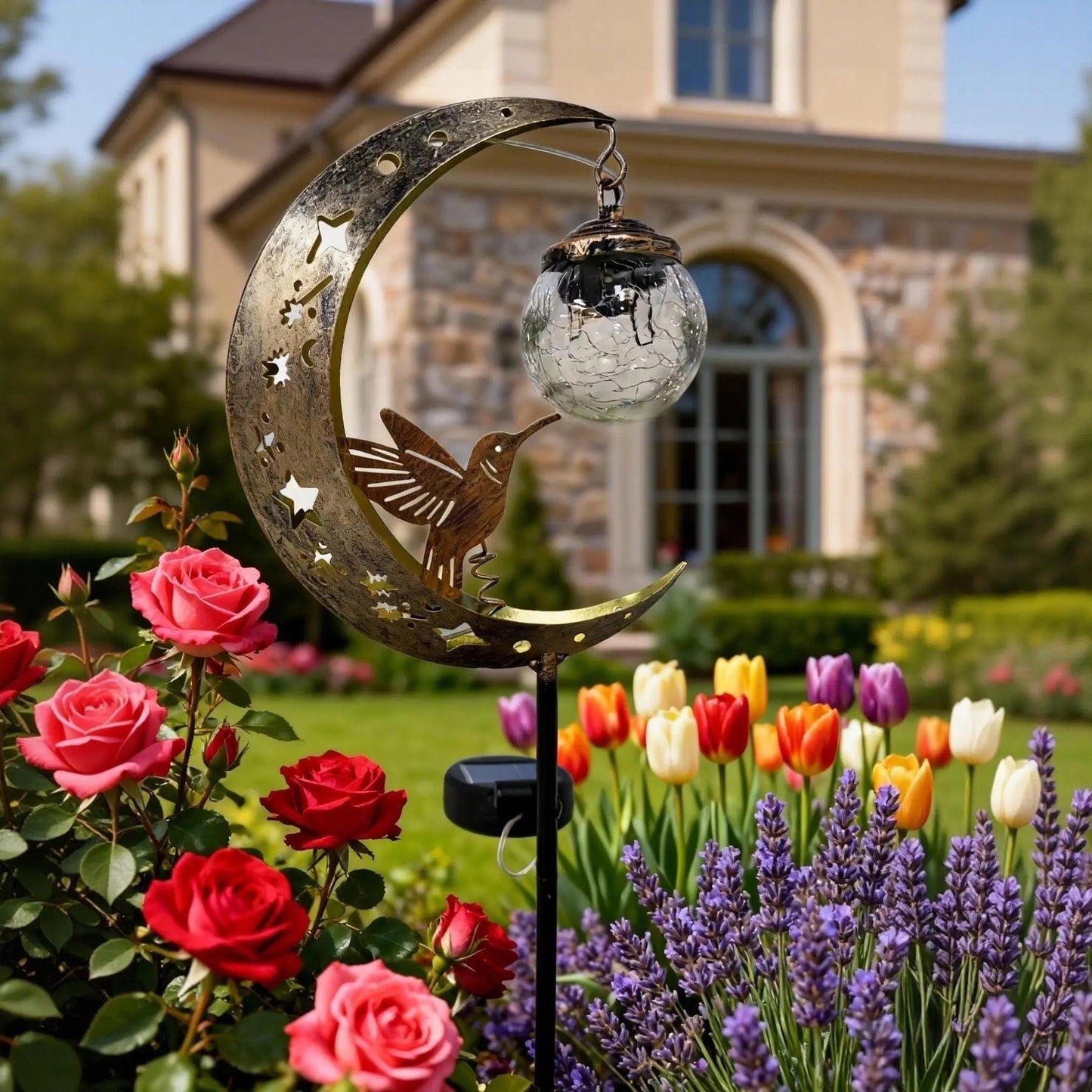 🌙 Moonlit Hummingbird Solar Garden Light🐦