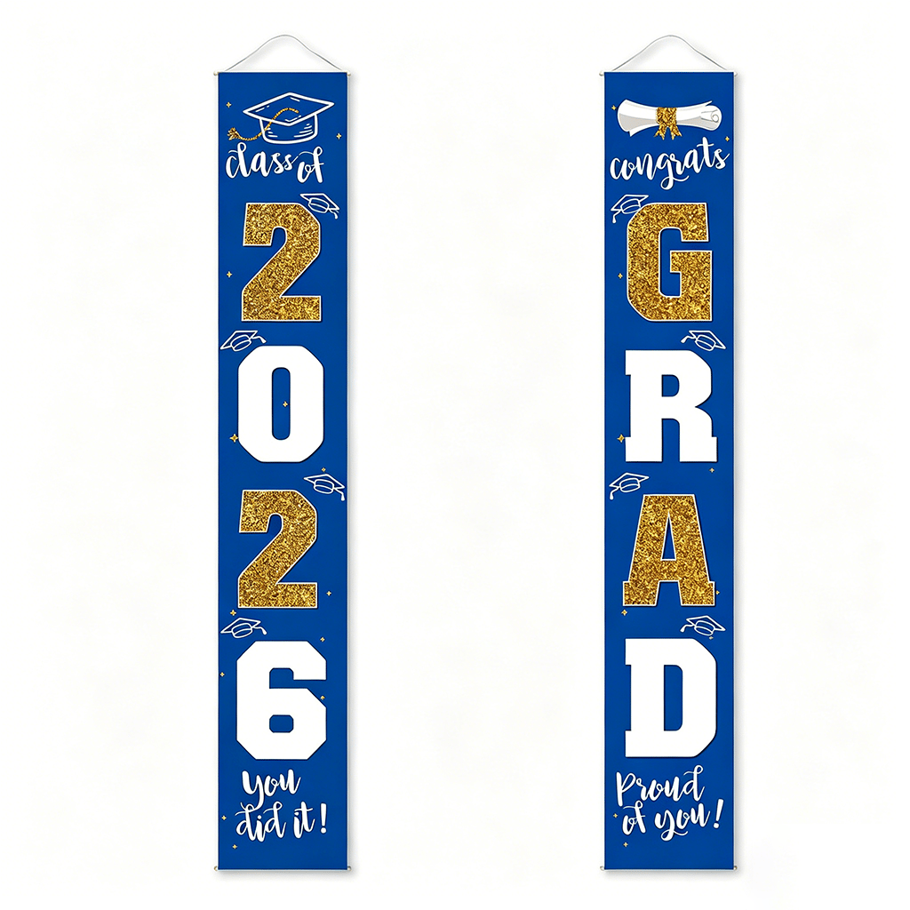 🎓Class of 2026 Graduation Banner | Congrats Grad Front Door Porch Decor for Graduation Party