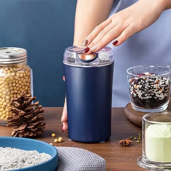 ☕20s Fast Portable Electric Grinder - Multi-Purpose Food Grinder for Coffee Beans, Grains & Spices