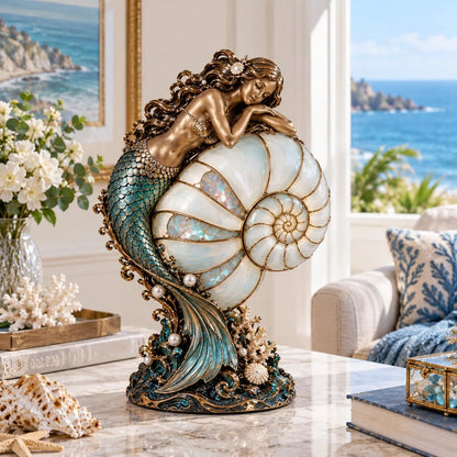 ✨🐚 Moon Tide Mermaid Nautilus Lamp🐚