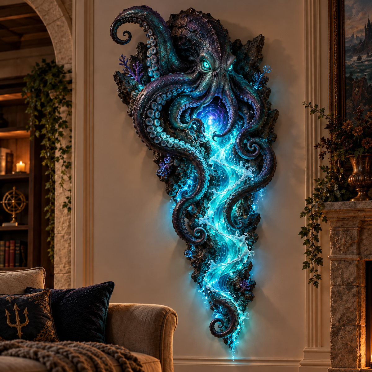 🔥HOT SALE 50% OFF🌊✨ Enchanted Ocean Legends™ Lighted Wall Décor Collection 🐋🧜‍♀️