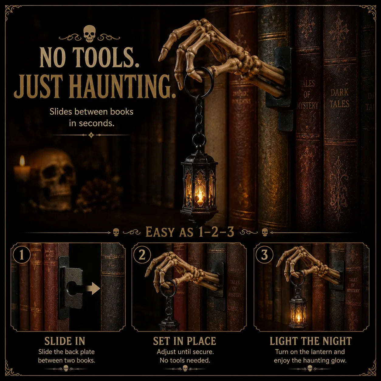 💀Skeleton Hand Lantern Shelf Light™