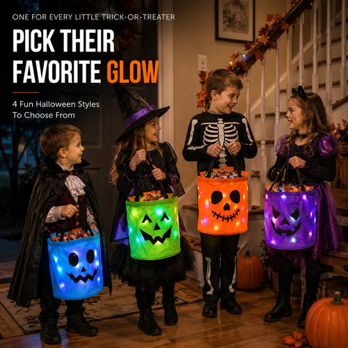 🎃LED Light-Up Halloween Candy Bag