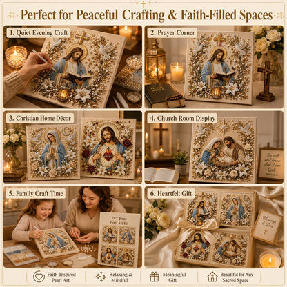 🔥 Last Day 50% OFF – ✝️ DIY Jesus Pearl Art Kit | 3D Pearl-Style Christian Artwork for Prayer Corners & Faith Gifts