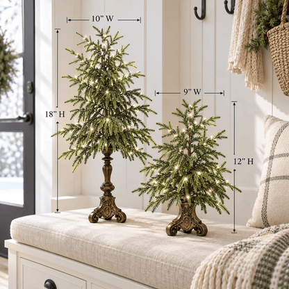 Vintage Lighted Norfolk Pine Trees