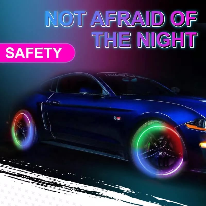 🚗 Universal Waterproof LED Wheel Lights for Car, Bike & Motorcycle