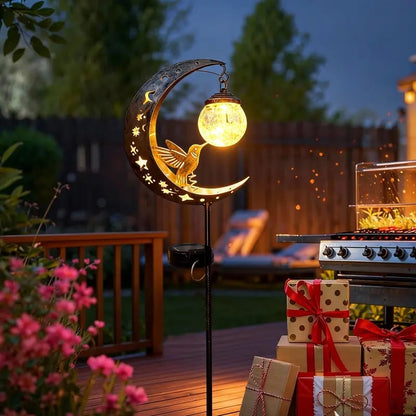 🌙 Moonlit Hummingbird Solar Garden Light🐦