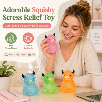 Adorable Squishy Highland Cow Stress Relief Toy