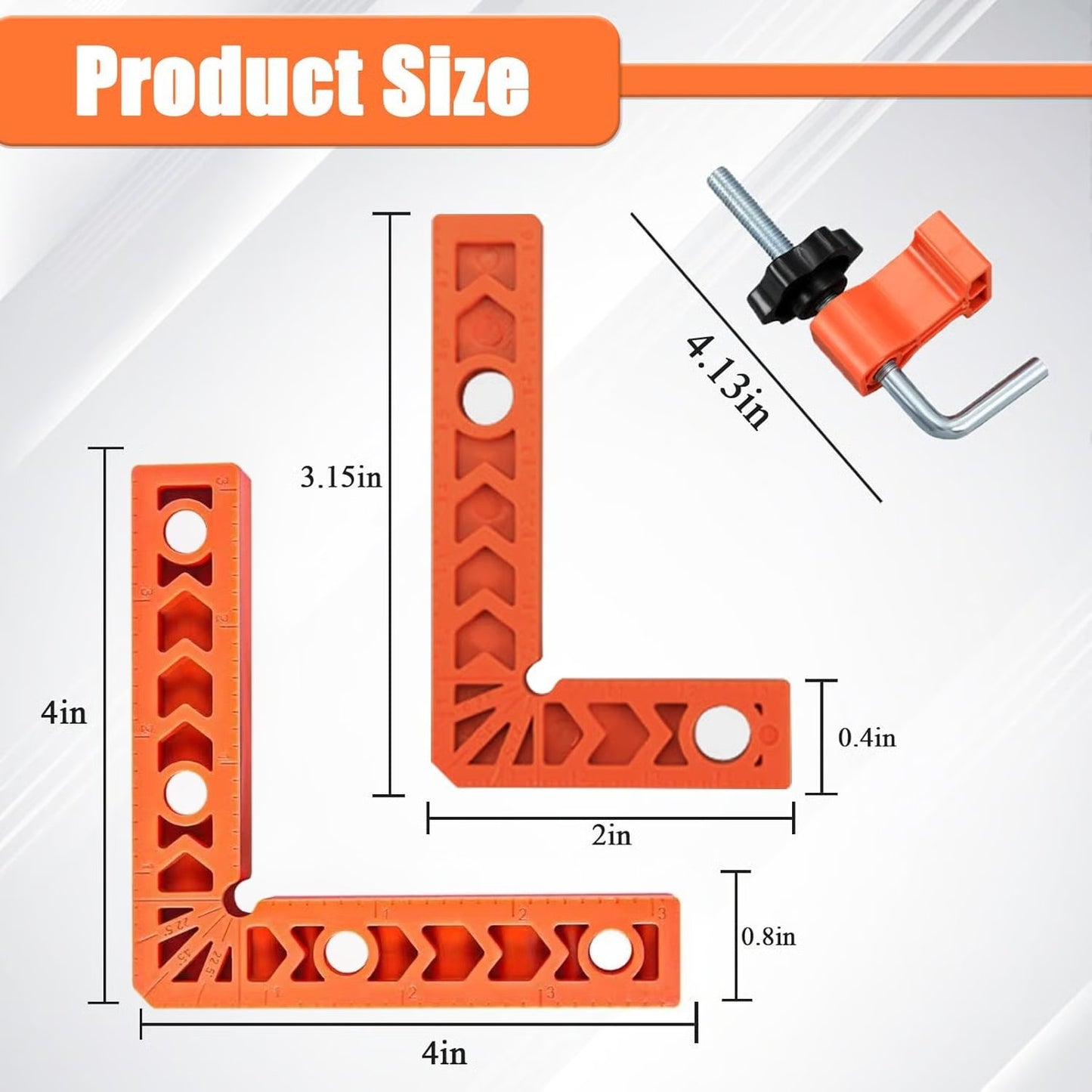 🔧90 Degree Corner Clamp & Positioning Square Set - ABS Plastic L-Shaped Tool