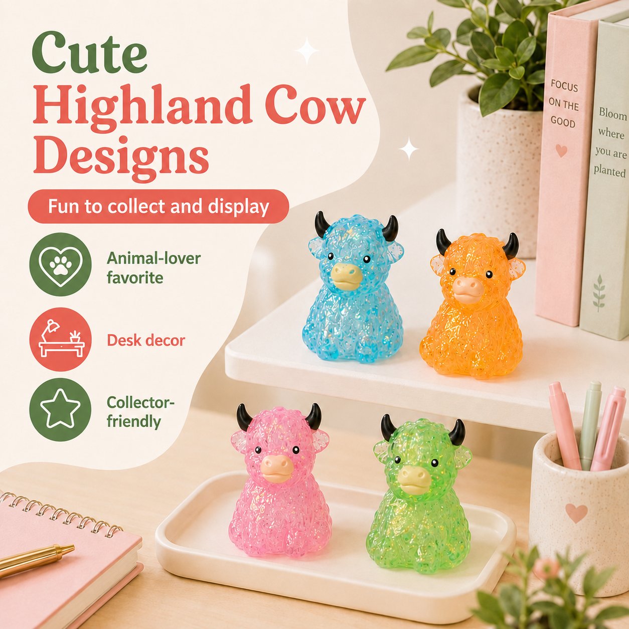 Adorable Squishy Highland Cow Stress Relief Toy