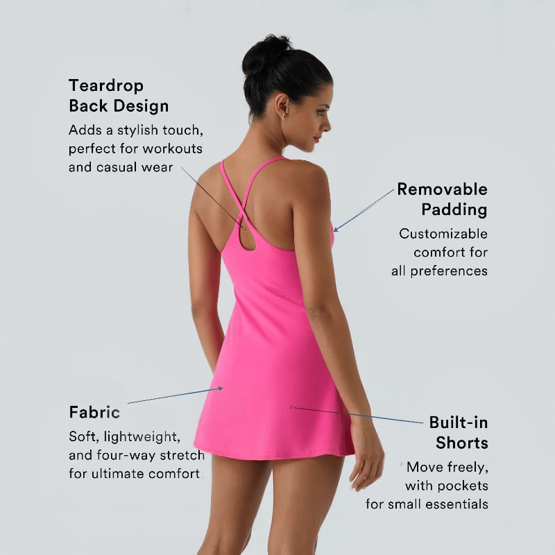 🌈Athletic Dress with Unique Built-in Shorts✨