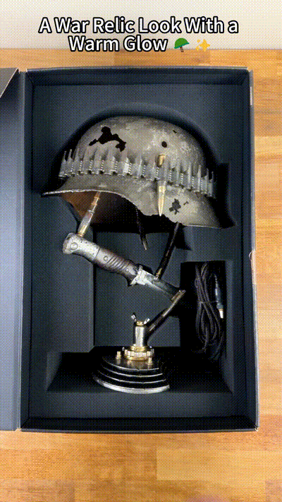 🏆Last Day Promo: 49% OFF 🪖‑War Relic Vintage Helmet Table Lamp‑ ✈️Buy 2 Free Shipping Today !