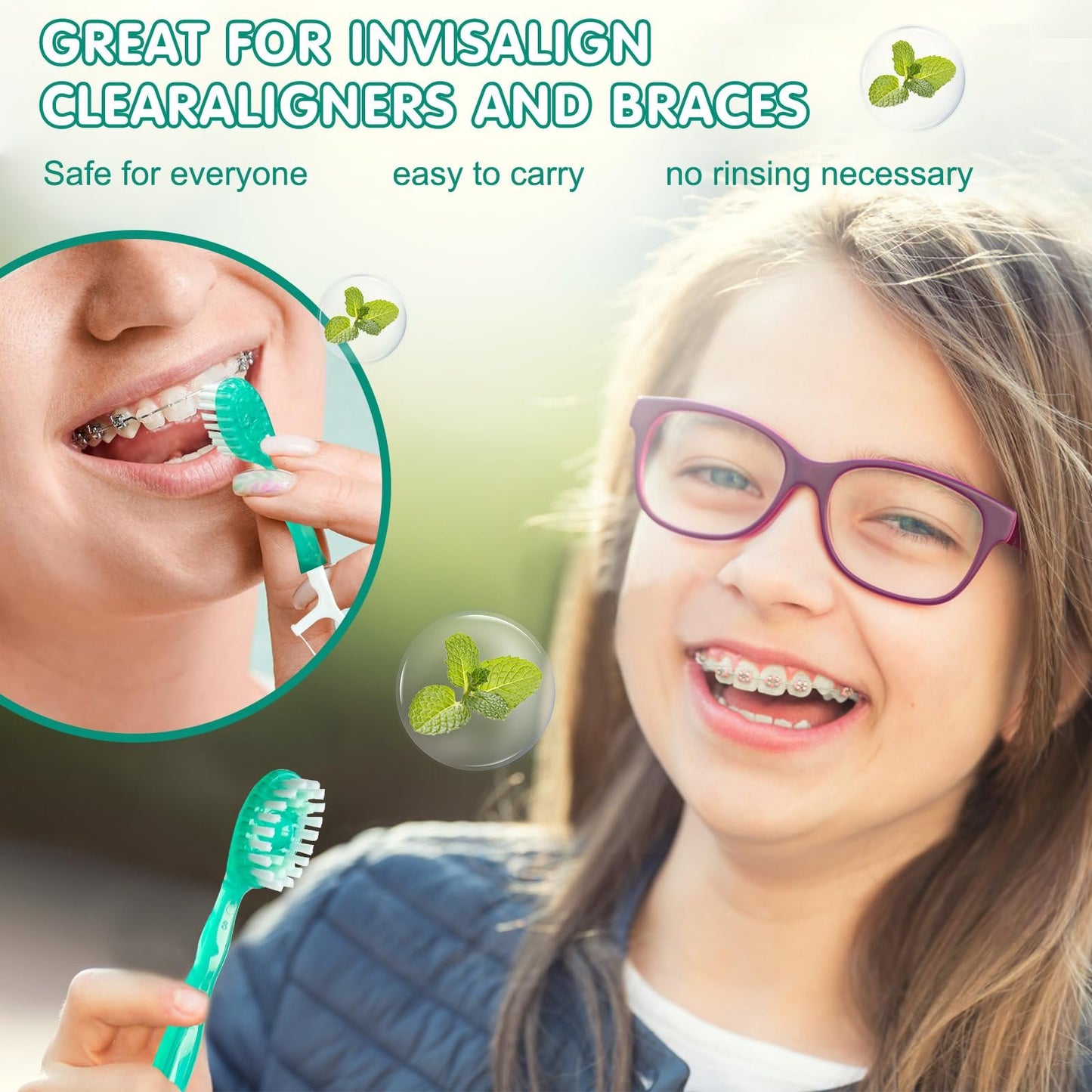 🎁🎁 Mini Toothbrush & Floss & Tongue Scraper & Toothpick Set🔥🔥🔥
