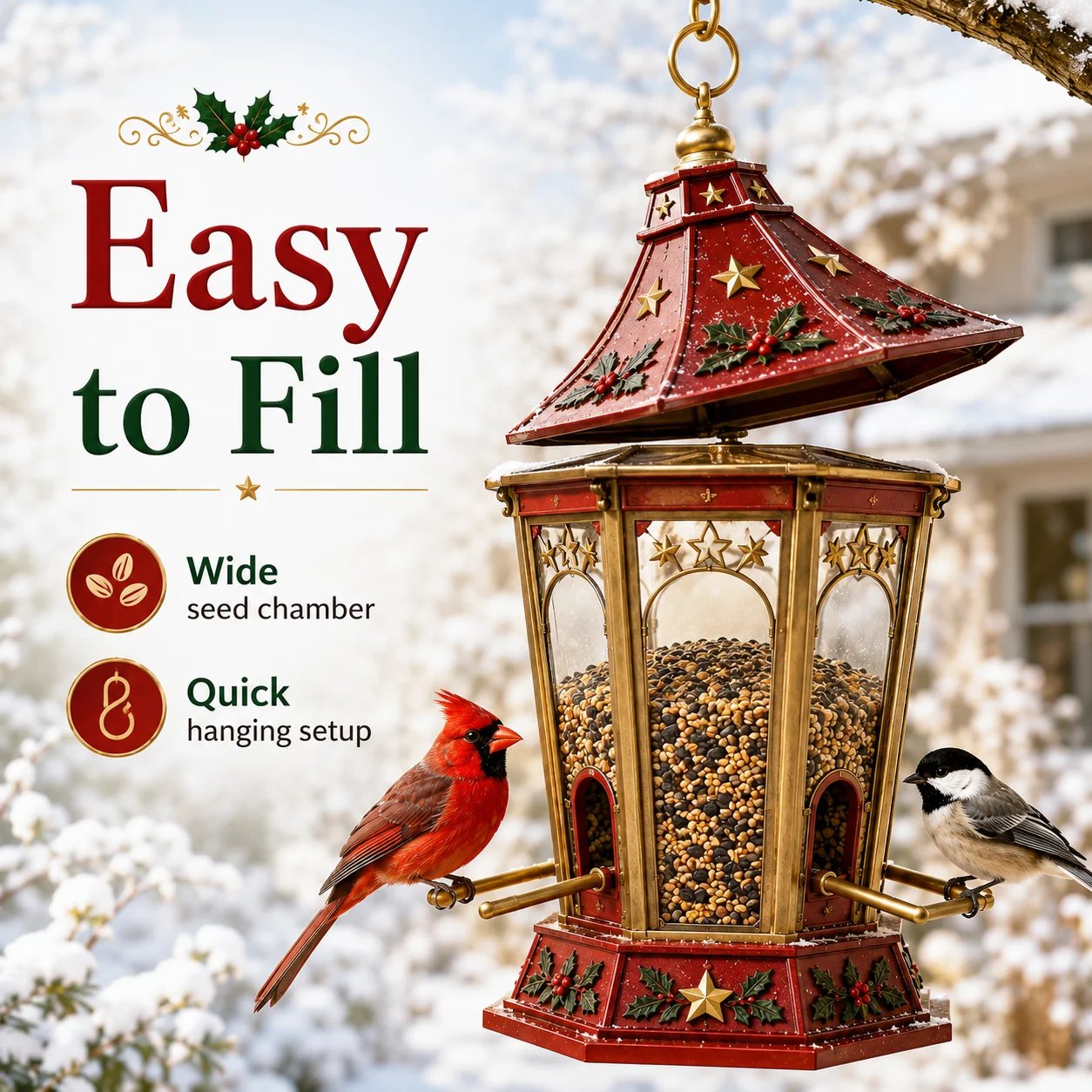 ⛄️🎁Christmas Bird Feeder Collection™ – Festive Hanging Garden Feeders for Wild Birds
