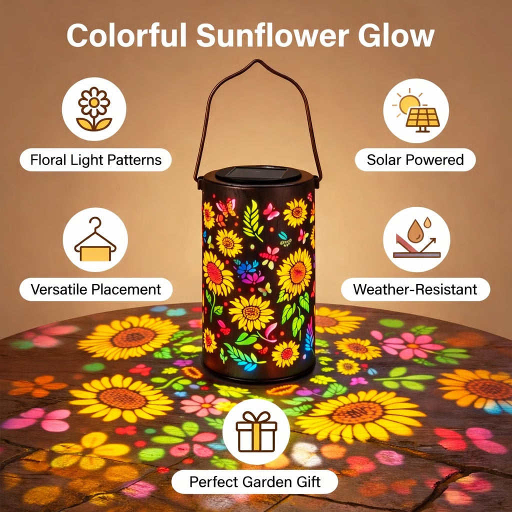 🔥LAST DAY - 70% OFF🎁-🌞Colorful Sunflower Glow Solar Garden Lantern