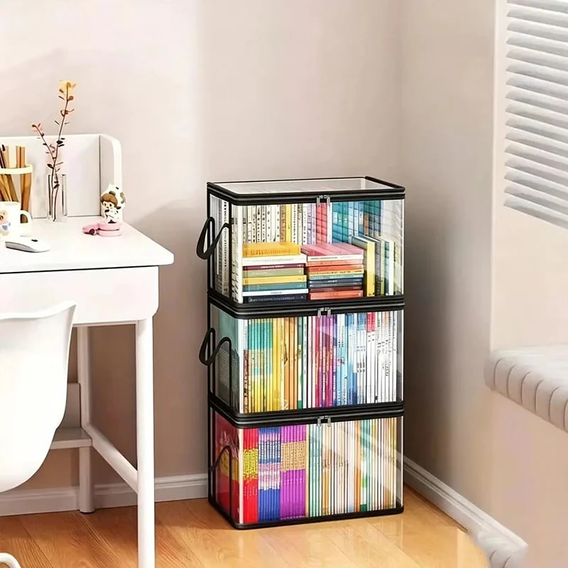 🔥Last Day 49% OFF📦Portable Large Heavy-Duty Thick Plastic Clear Storage Box with Hinged Lid | Home, Travel & Camping