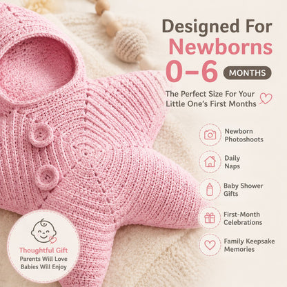 ⭐ Handmade Crochet Starfish Baby Swaddle Sleeping Bag — A Cozy Little Star Wrap For Your Newborn’s Sweetest Moments 🌙✨