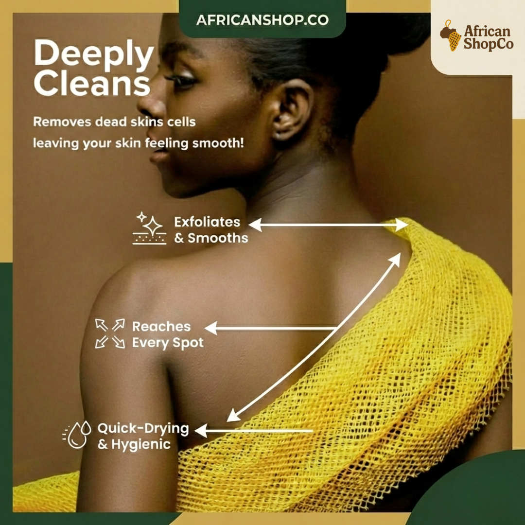🔥 50% OFF 100% Authentic African Exfoliating Net Sponge