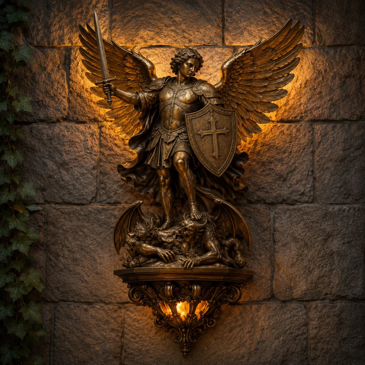 🔥 50% OFF TODAY ✨ Divine Archangel Wall Light | Protection & Faith Decor