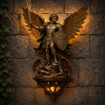 🔥 50% OFF TODAY ✨ Divine Archangel Wall Light | Protection & Faith Decor