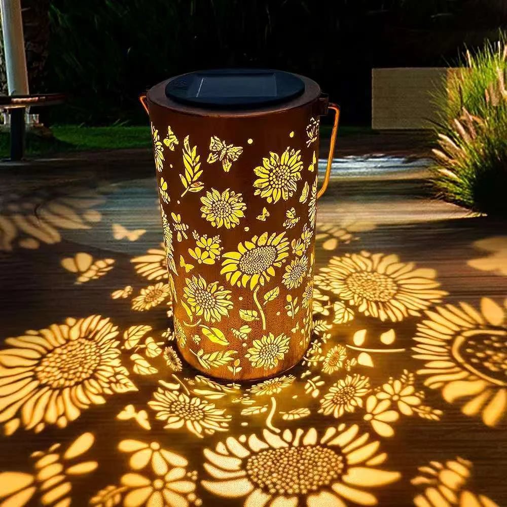 🔥LAST DAY - 70% OFF🎁-🌞Colorful Sunflower Glow Solar Garden Lantern