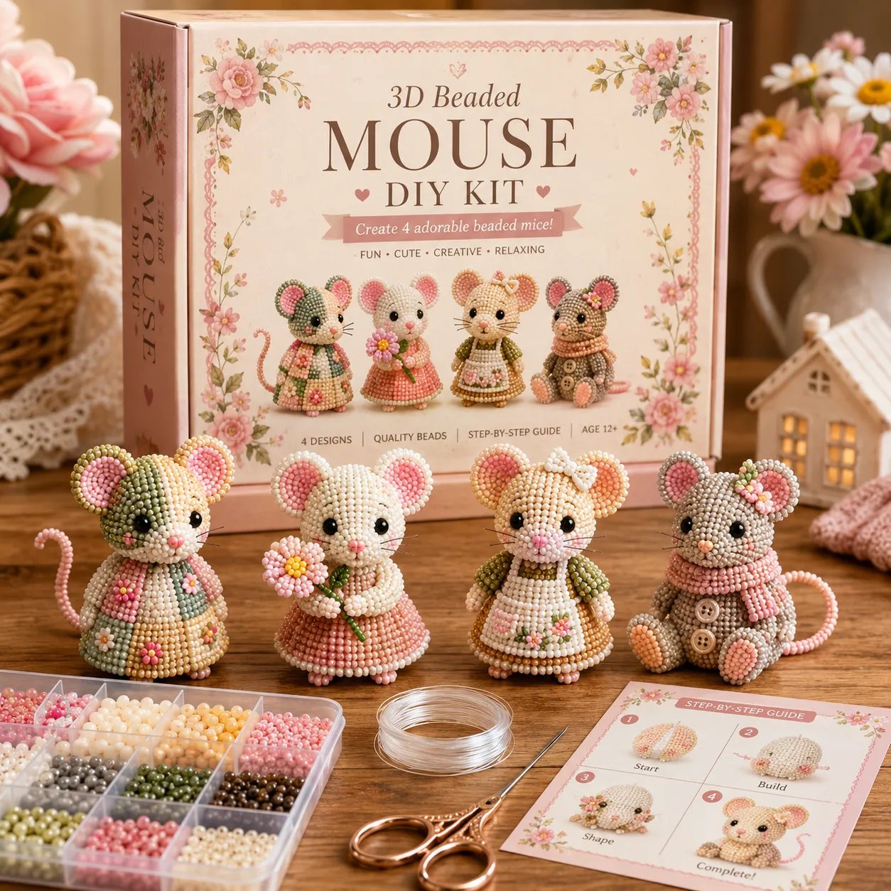 🔥LAST DAY 60% OFF - 🧵✨ Creative Beaded Mini World 3D DIY Kit Collection