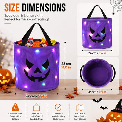 🎃LED Light-Up Halloween Candy Bag