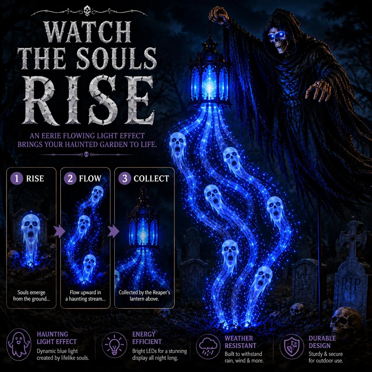 🔥 Today Only: 49% OFF 🎁Animated Halloween Soul Harvester Garden Light Collection💀