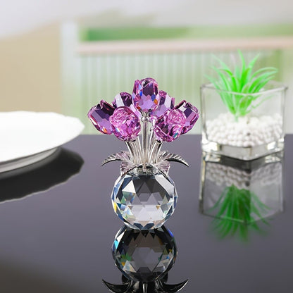 🔥Hot Sale 49% OFF💖💎Crystal Colorful Rose Flower Vase
