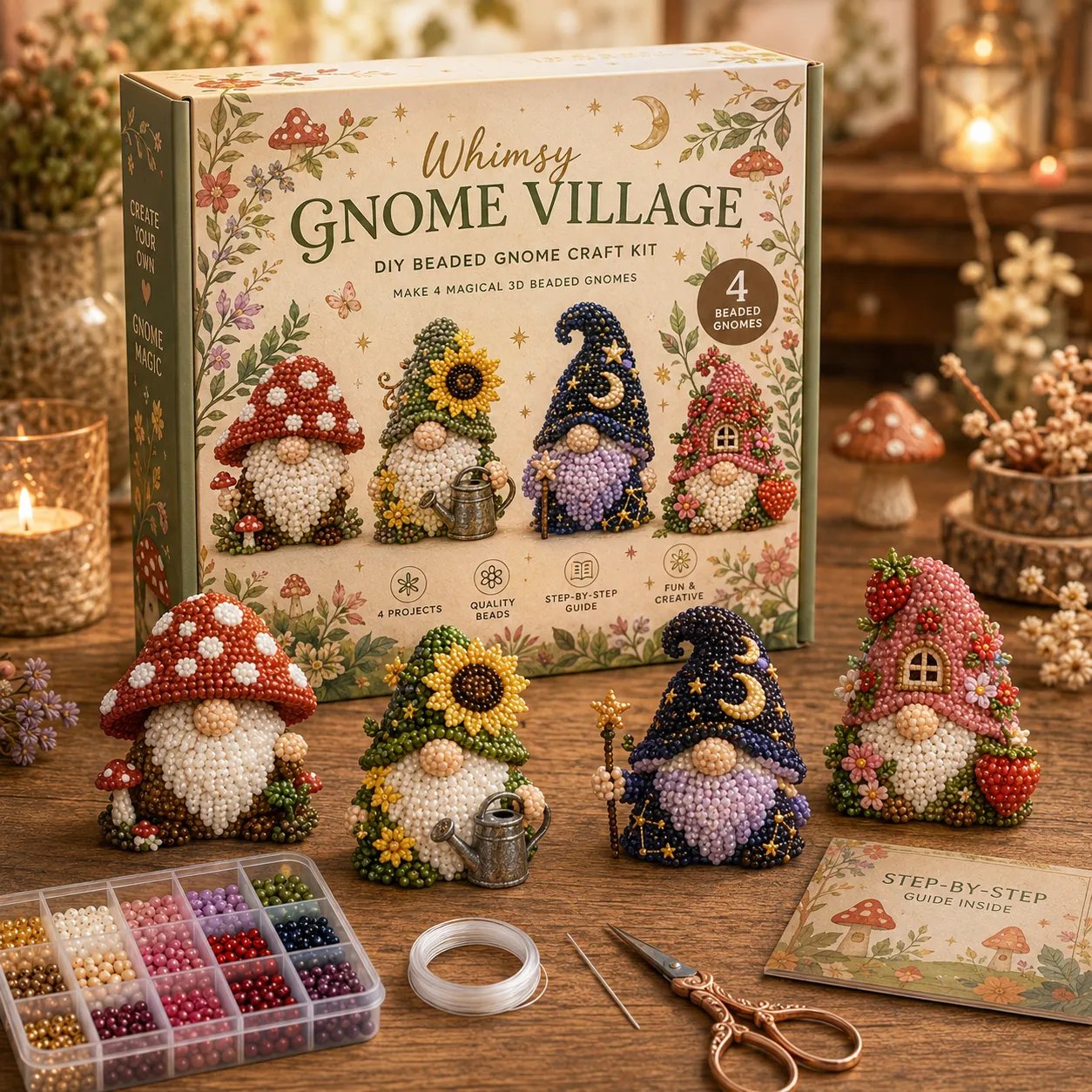 🔥LAST DAY 60% OFF - 🧵✨ Creative Beaded Mini World 3D DIY Kit Collection
