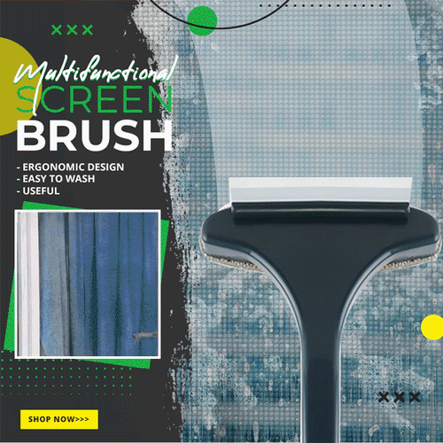 2-in-1 Multifunctional Mesh Screen & Window Cleaner Brush