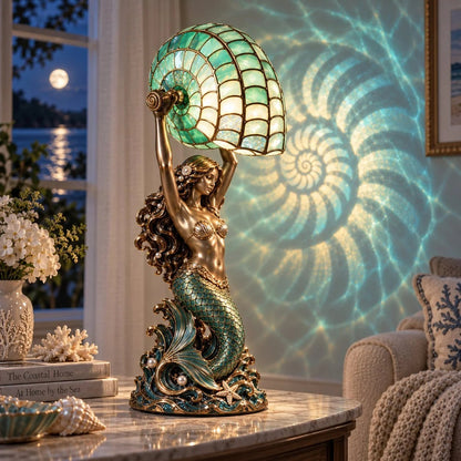 ✨🐚 Moon Tide Mermaid Nautilus Lamp🐚