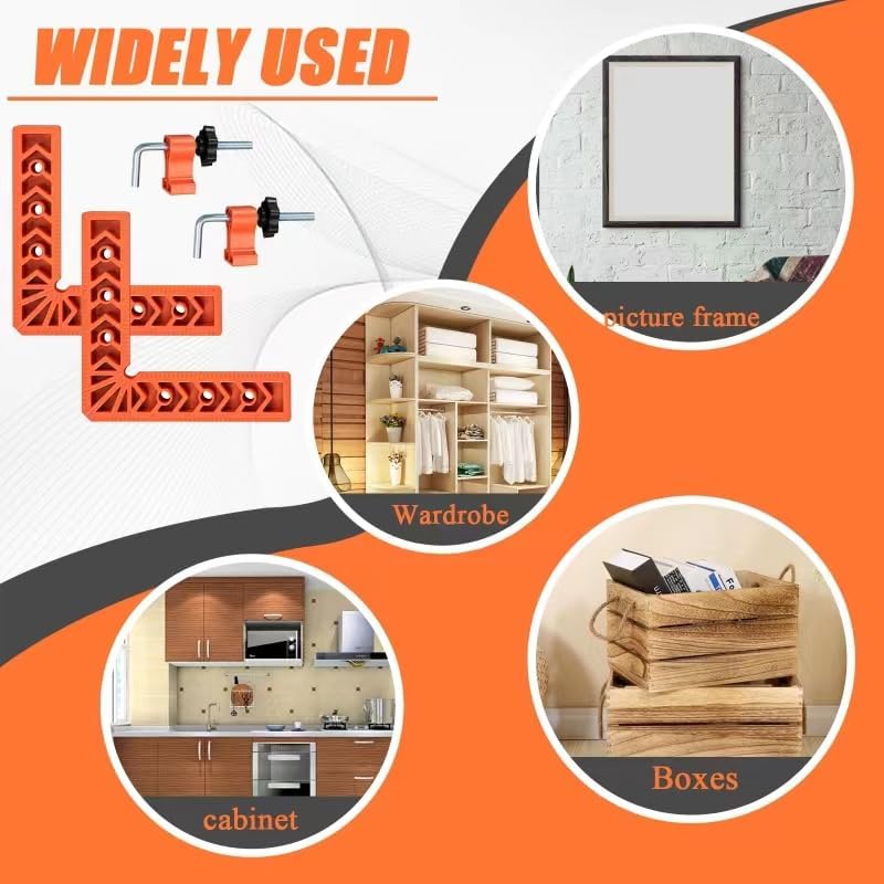 🔧90 Degree Corner Clamp & Positioning Square Set - ABS Plastic L-Shaped Tool