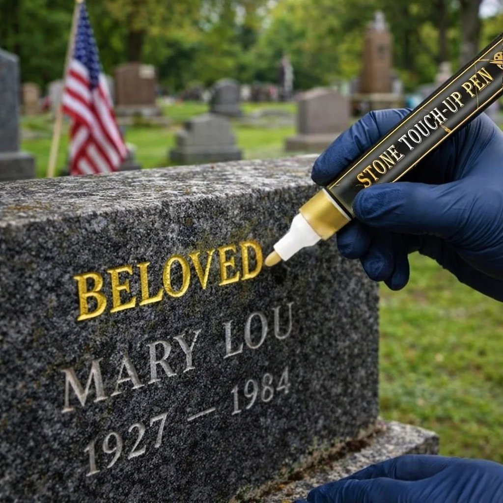 Tombstone Marker Pen – Restore Faded Grave Inscriptions | Gold, Black & Red | Weatherproof