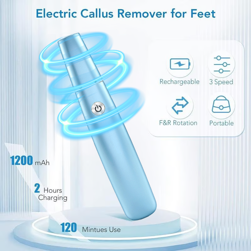 💕👣 Mother’s Day Rechargeable Electric Callus Remover | 3 Speeds F&R Rotation Foot Care