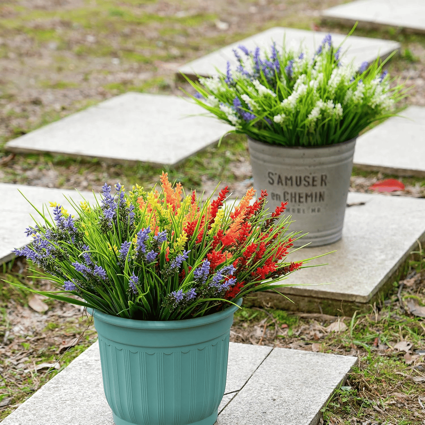 🎁Mother's Day Sale-50% Off!🔥UV Resistant Outdoor Lavender Artificial Flowers