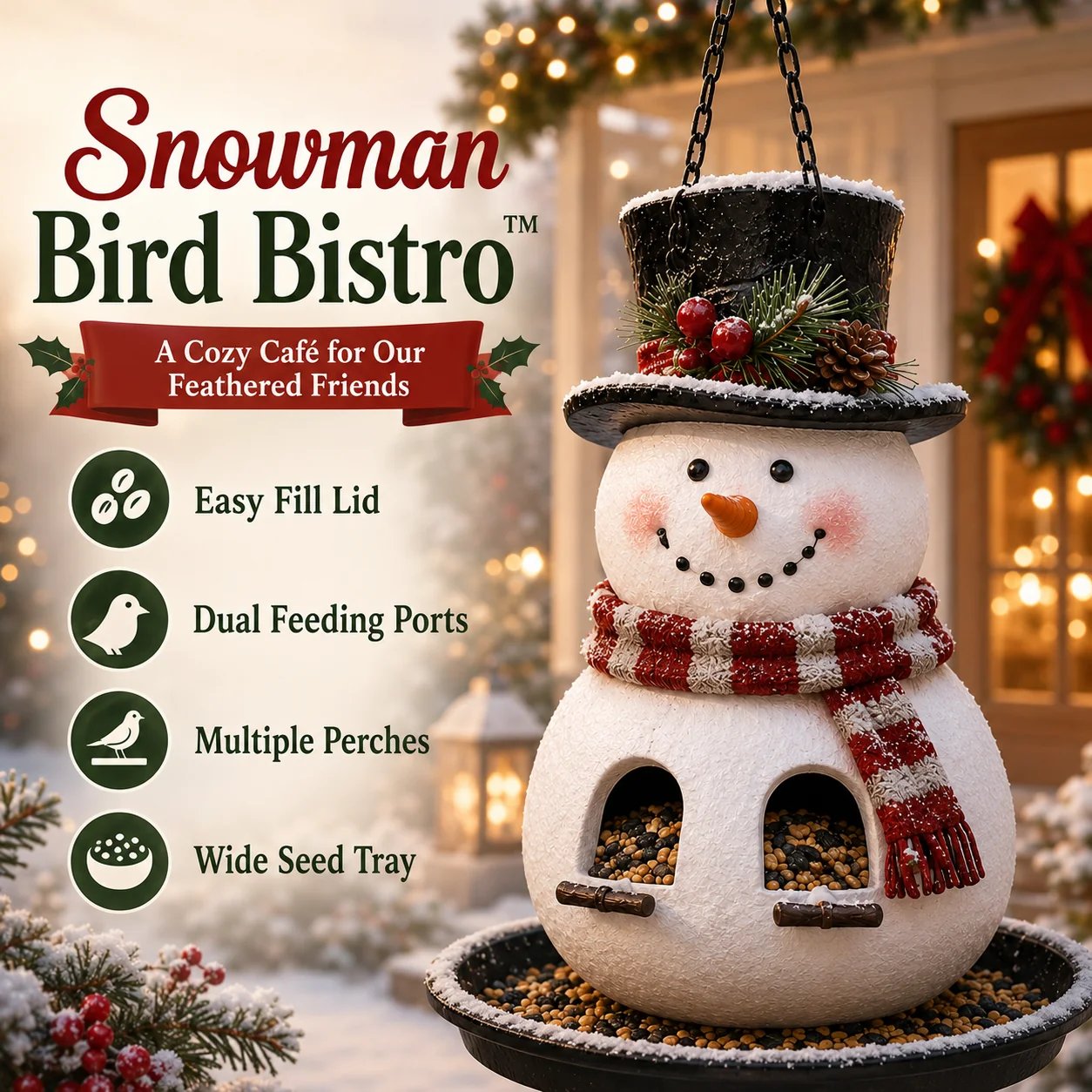 ⛄️🎁Christmas Bird Feeder Collection™ – Festive Hanging Garden Feeders for Wild Birds