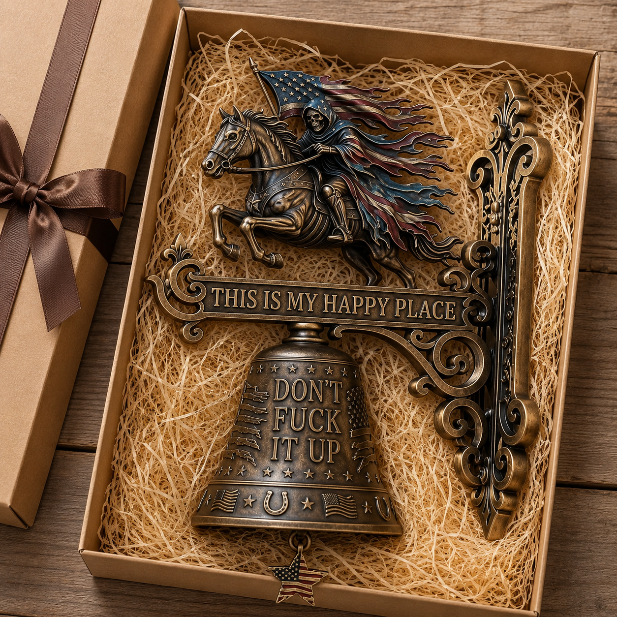 🔔GET 49% OFF TODAY ONLY 🐎 USA 250th Anniversary Patriotic Rider Wall Bell