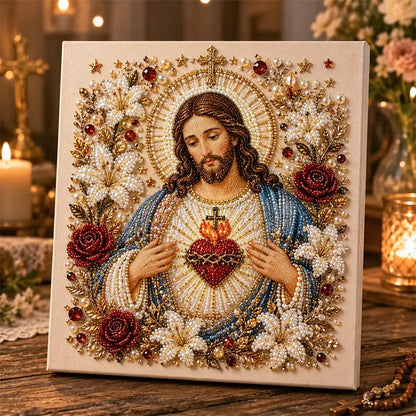 🔥 Last Day 50% OFF – ✝️ DIY Jesus Pearl Art Kit | 3D Pearl-Style Christian Artwork for Prayer Corners & Faith Gifts