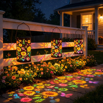 🔥LAST DAY - 70% OFF🎁-🌞Colorful Sunflower Glow Solar Garden Lantern